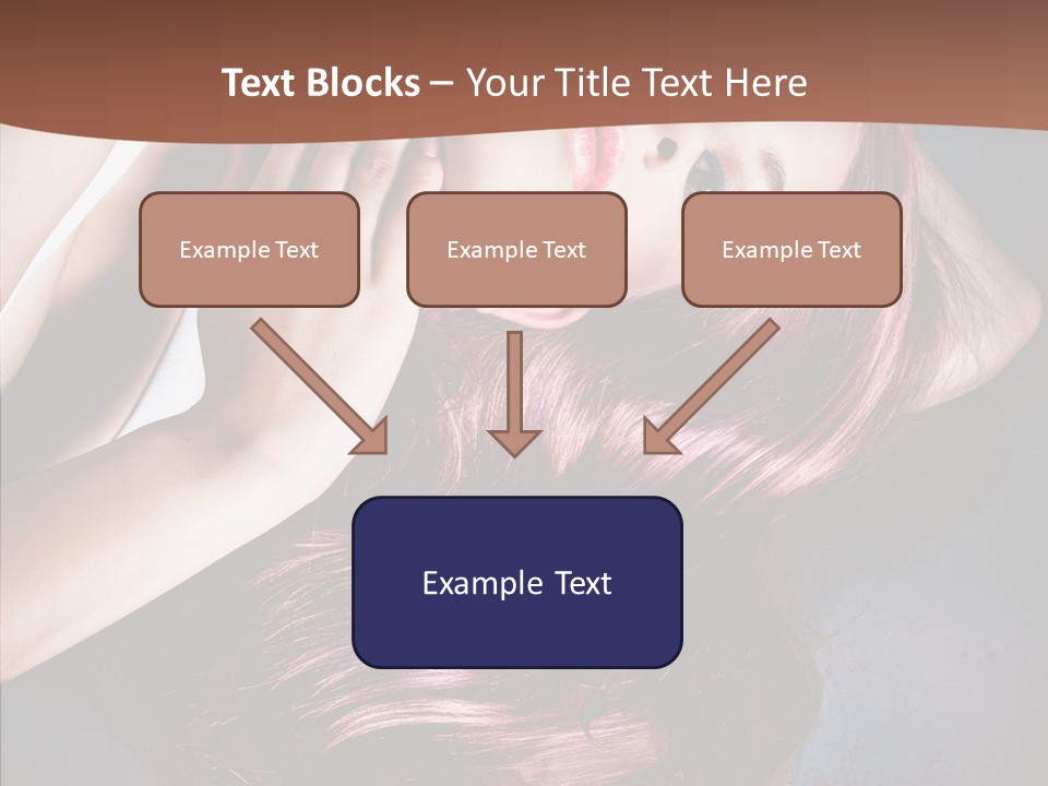 Hair Color Blurs Female PowerPoint Template