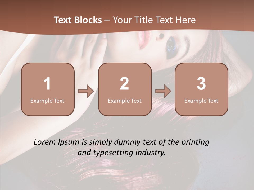 Hair Color Blurs Female PowerPoint Template