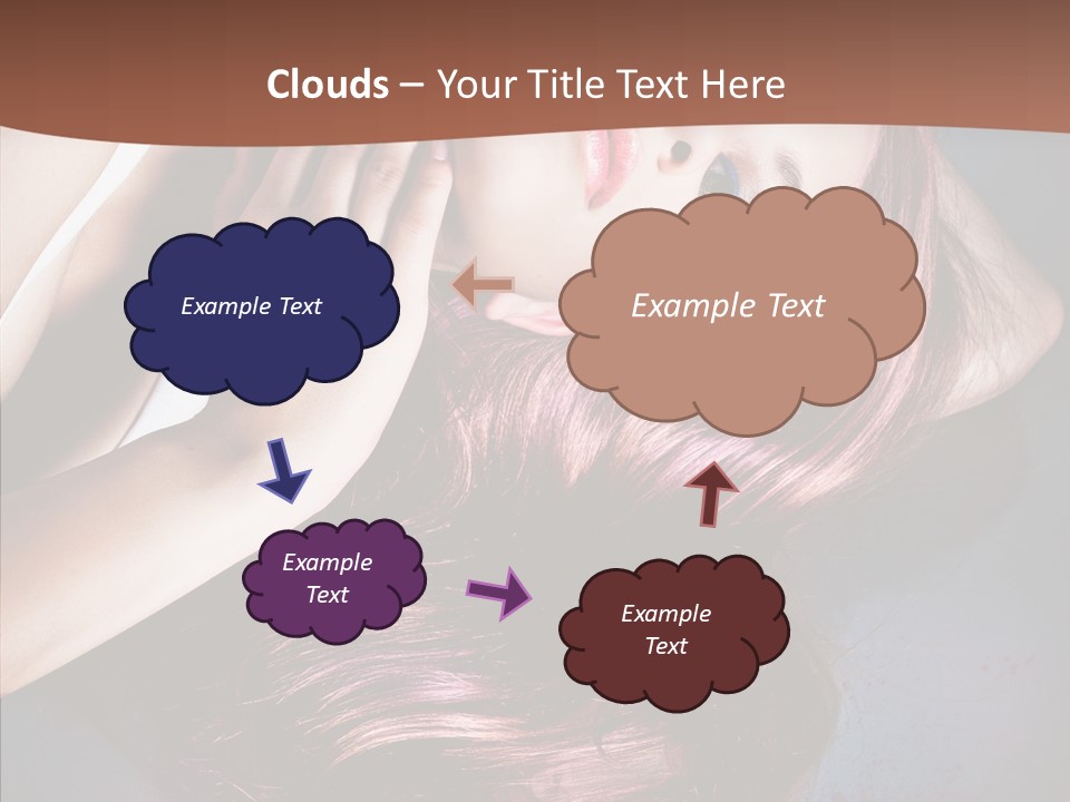 Hair Color Blurs Female PowerPoint Template