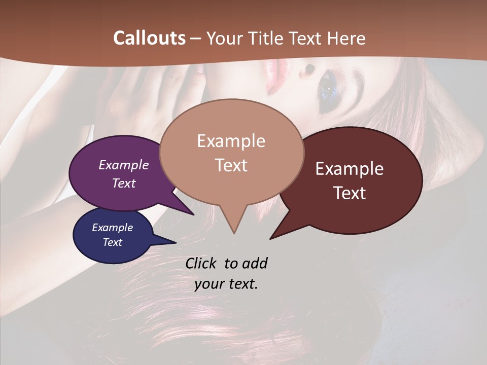 Hair Color Blurs Female PowerPoint Template