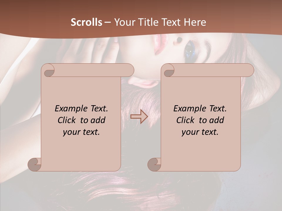 Hair Color Blurs Female PowerPoint Template