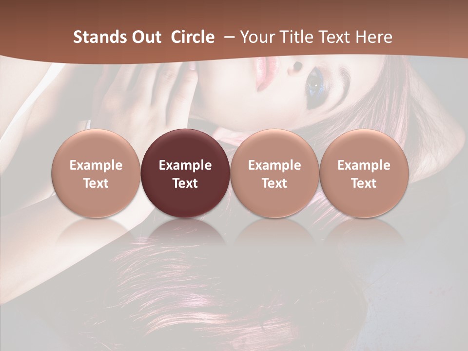 Hair Color Blurs Female PowerPoint Template