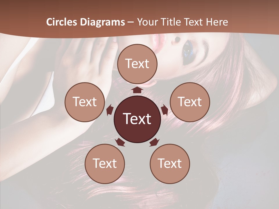 Hair Color Blurs Female PowerPoint Template