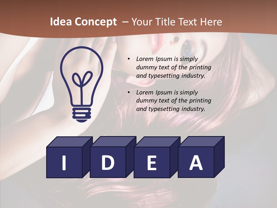 Hair Color Blurs Female PowerPoint Template