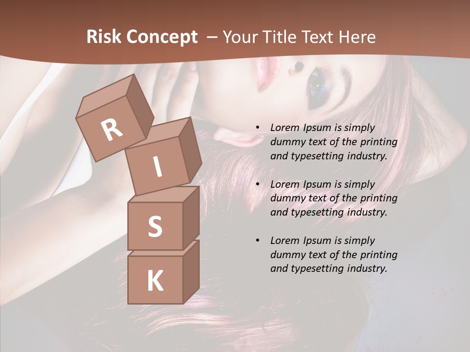 Hair Color Blurs Female PowerPoint Template