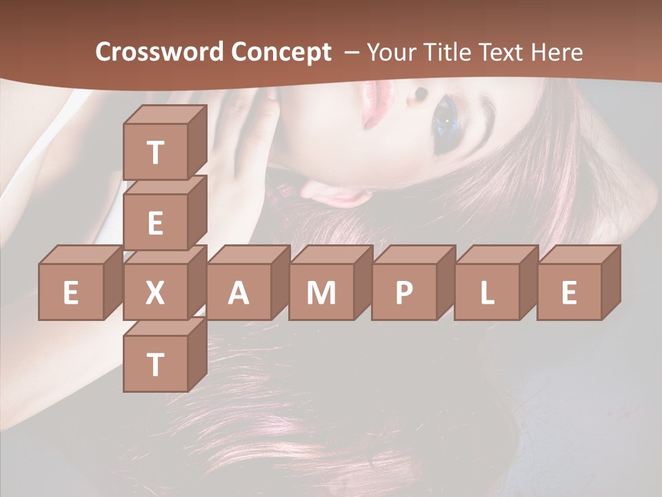 Hair Color Blurs Female PowerPoint Template