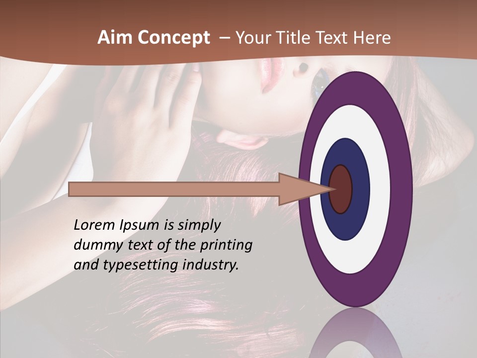 Hair Color Blurs Female PowerPoint Template
