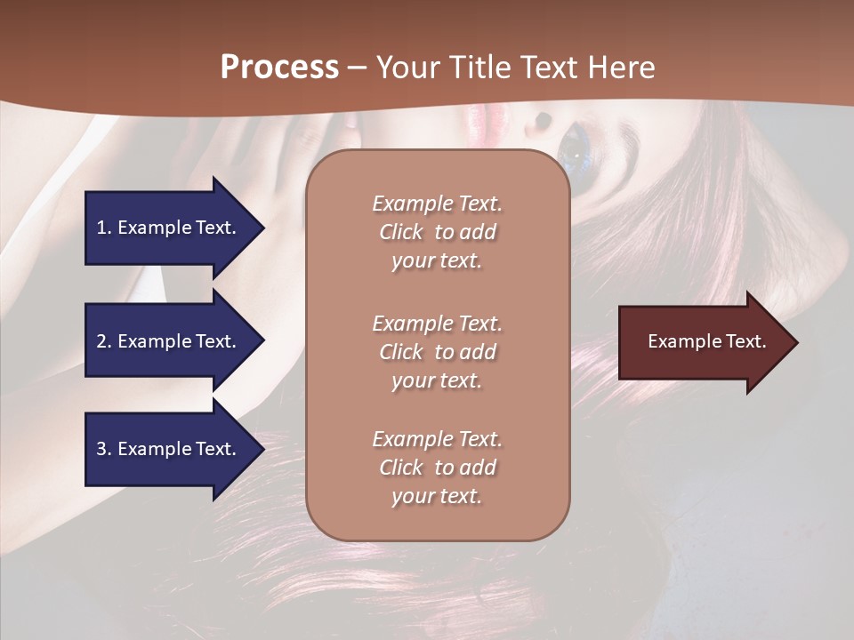 Hair Color Blurs Female PowerPoint Template