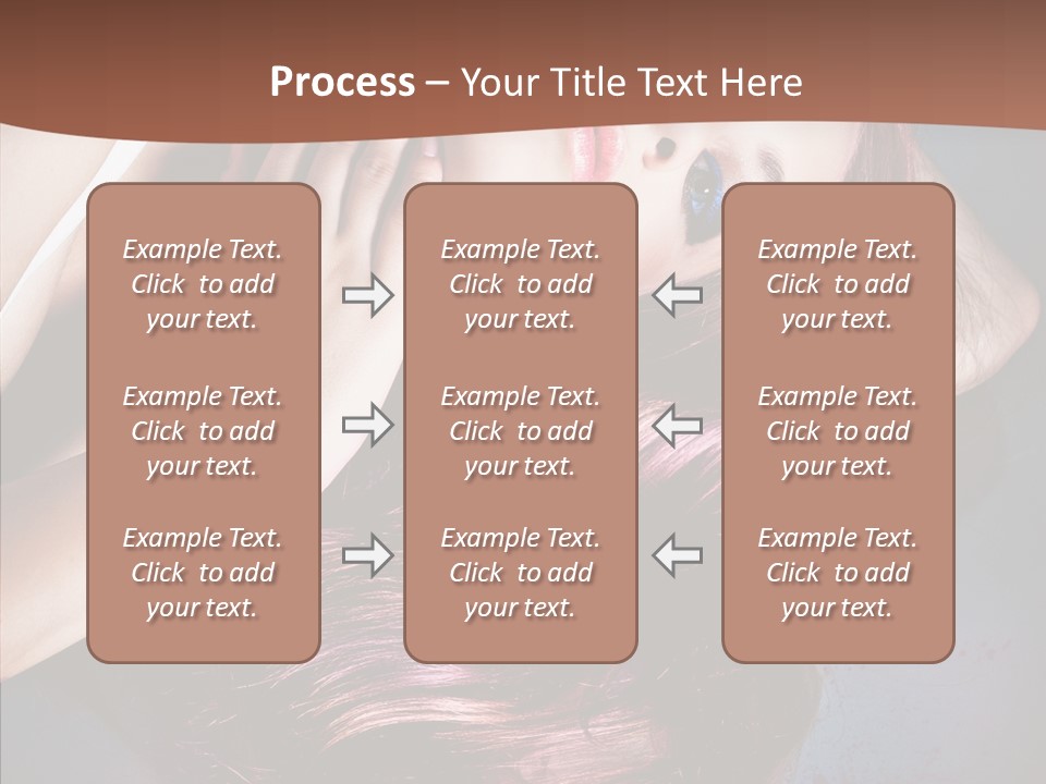 Hair Color Blurs Female PowerPoint Template