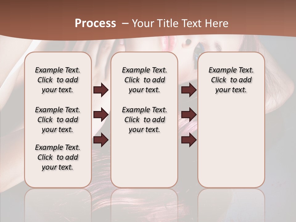 Hair Color Blurs Female PowerPoint Template