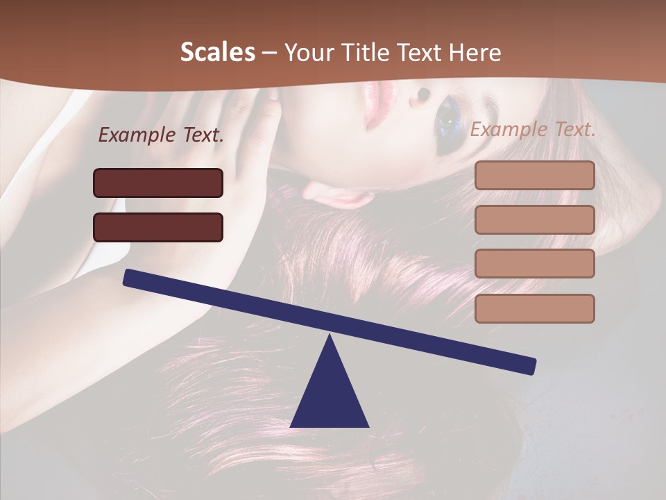 Hair Color Blurs Female PowerPoint Template