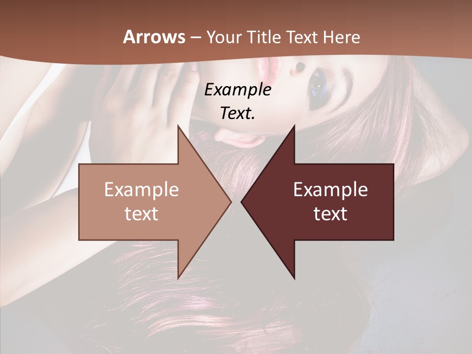 Hair Color Blurs Female PowerPoint Template