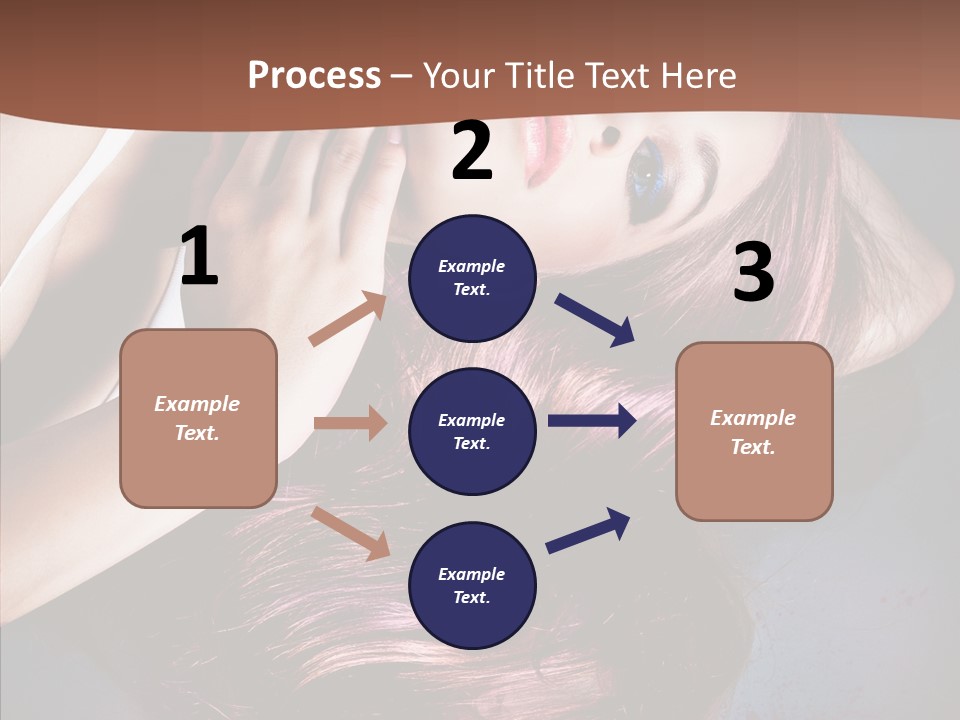 Hair Color Blurs Female PowerPoint Template