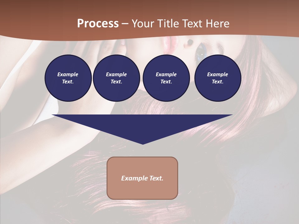 Hair Color Blurs Female PowerPoint Template