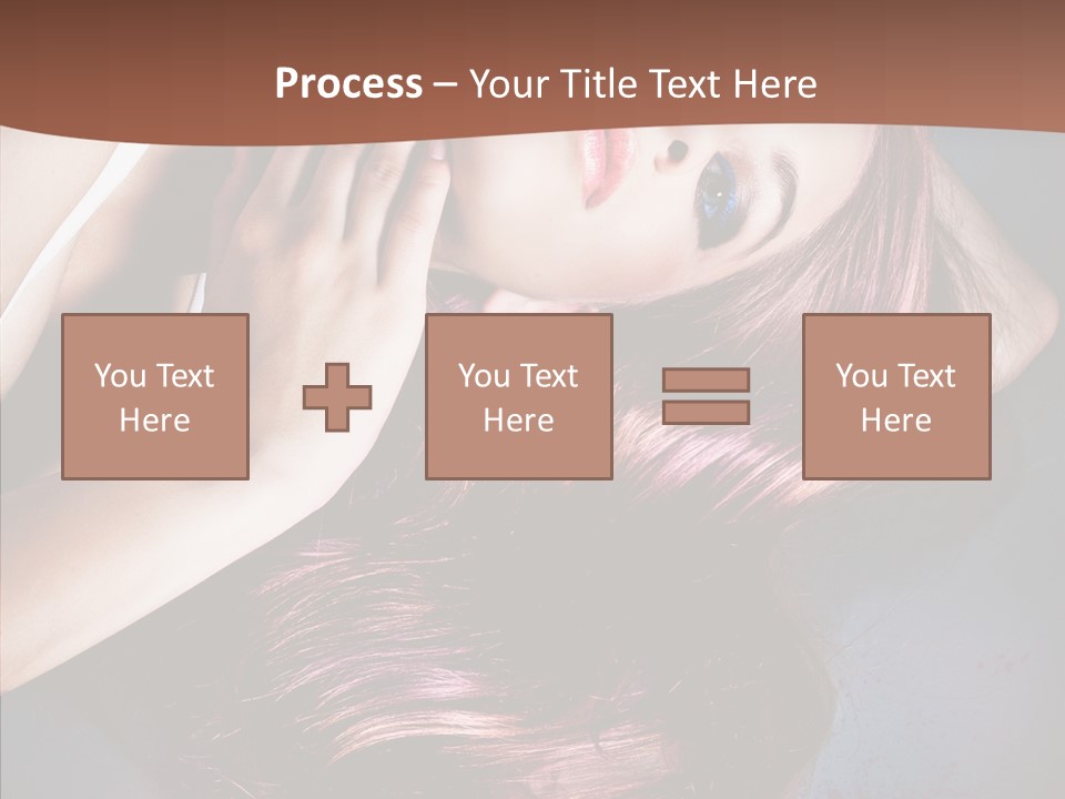 Hair Color Blurs Female PowerPoint Template