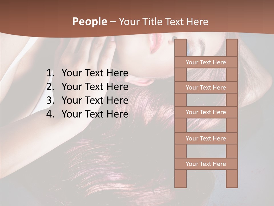 Hair Color Blurs Female PowerPoint Template