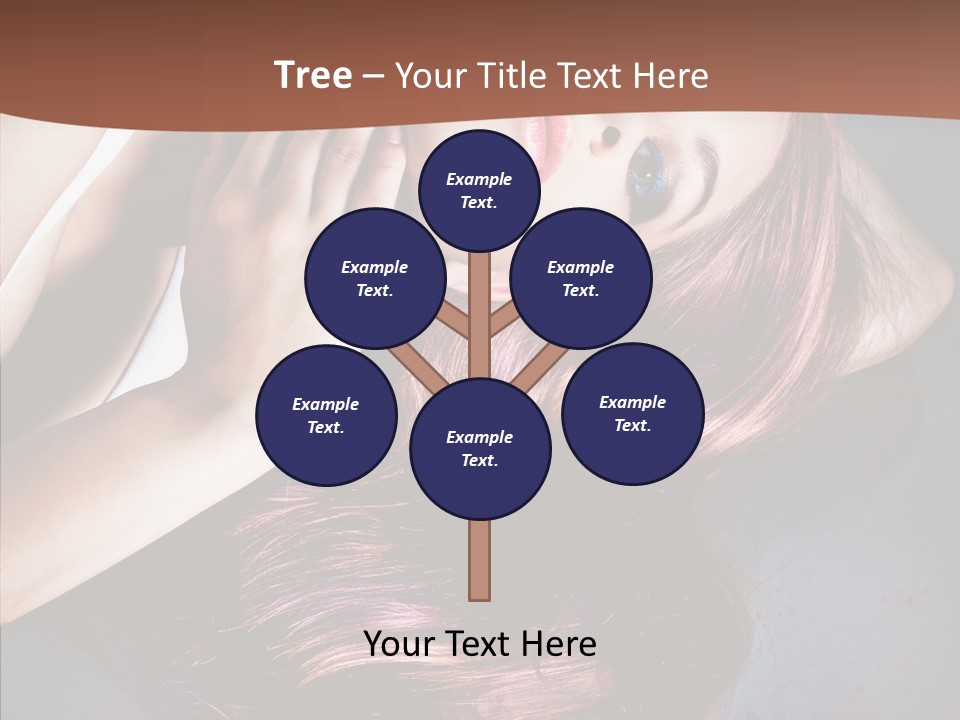 Hair Color Blurs Female PowerPoint Template