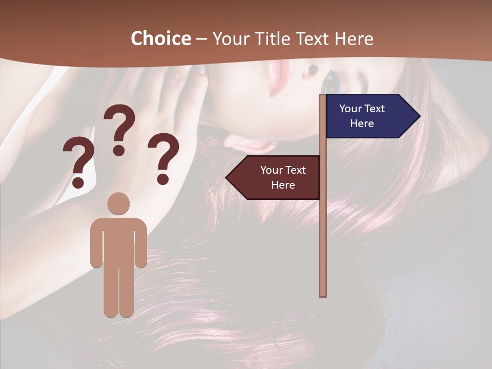 Hair Color Blurs Female PowerPoint Template