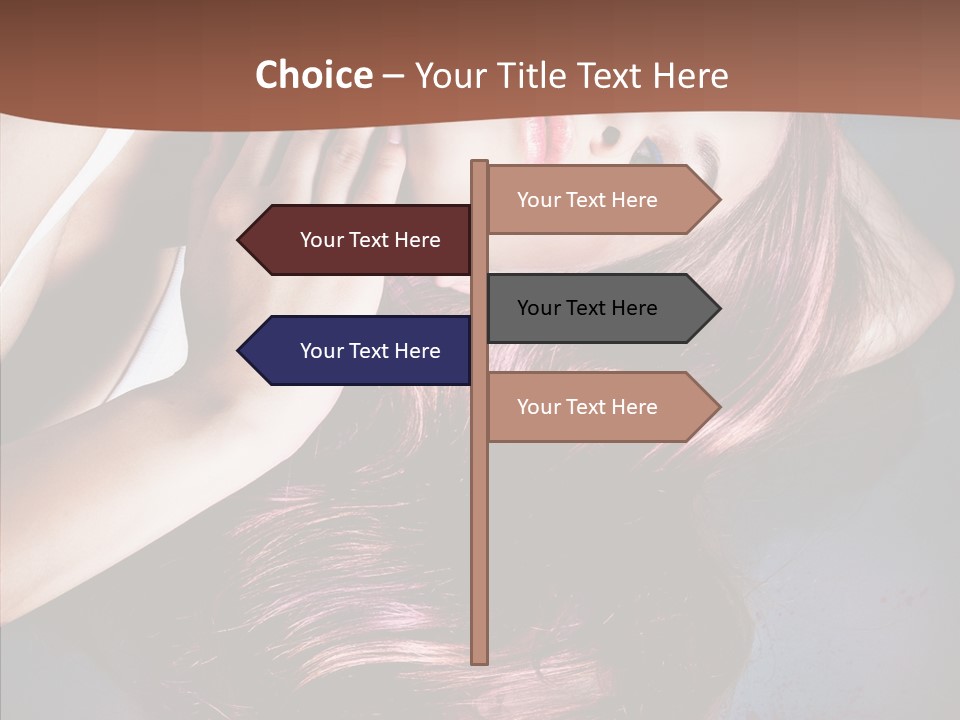 Hair Color Blurs Female PowerPoint Template