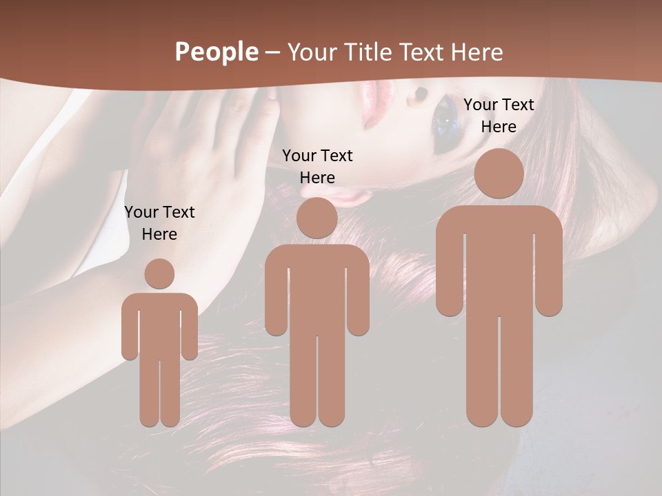 Hair Color Blurs Female PowerPoint Template
