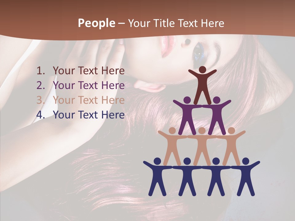 Hair Color Blurs Female PowerPoint Template