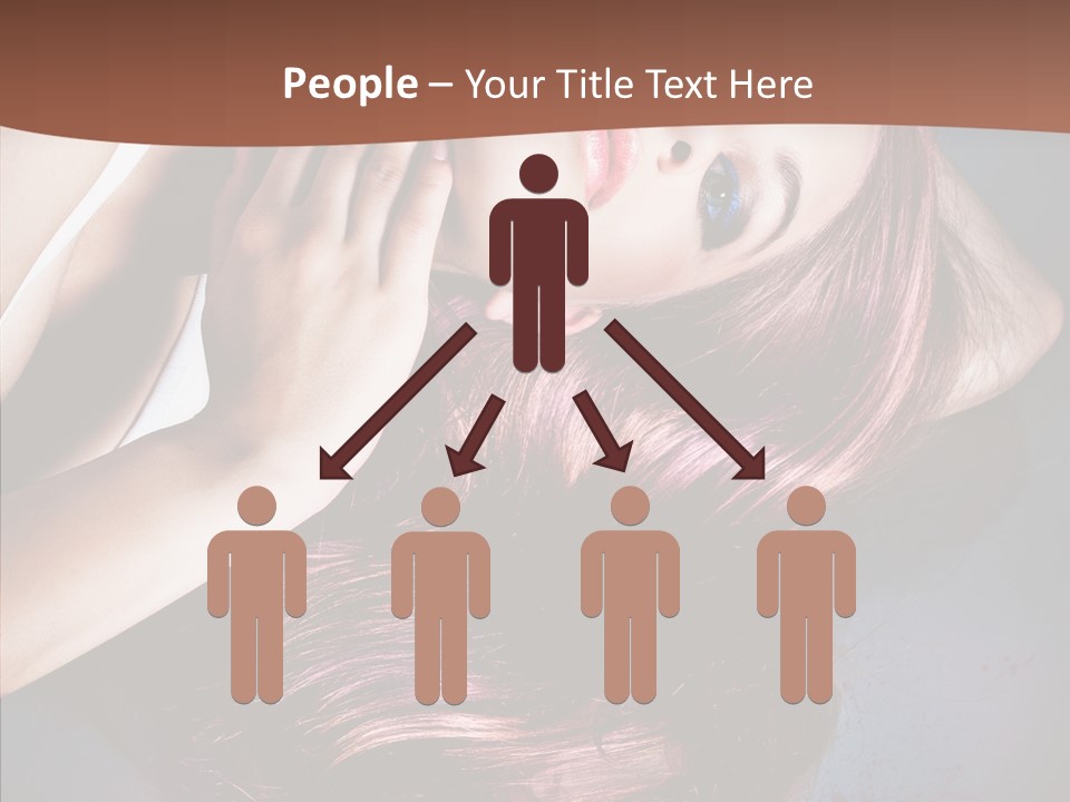 Hair Color Blurs Female PowerPoint Template