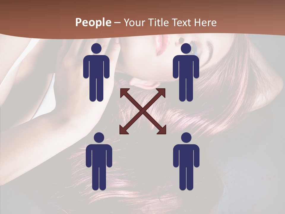 Hair Color Blurs Female PowerPoint Template