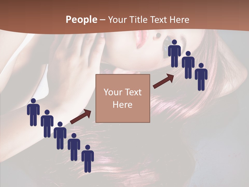 Hair Color Blurs Female PowerPoint Template