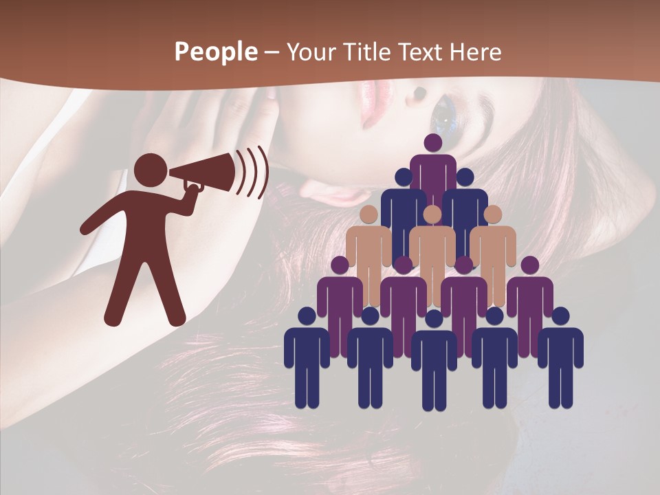 Hair Color Blurs Female PowerPoint Template