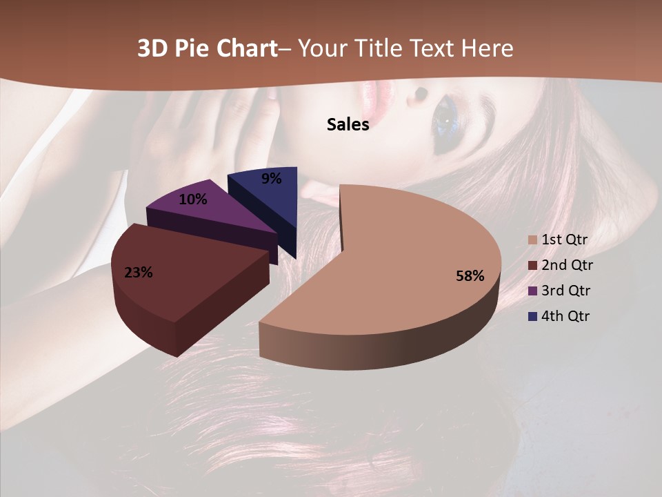 Hair Color Blurs Female PowerPoint Template