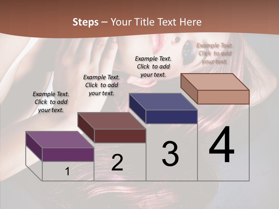 Hair Color Blurs Female PowerPoint Template