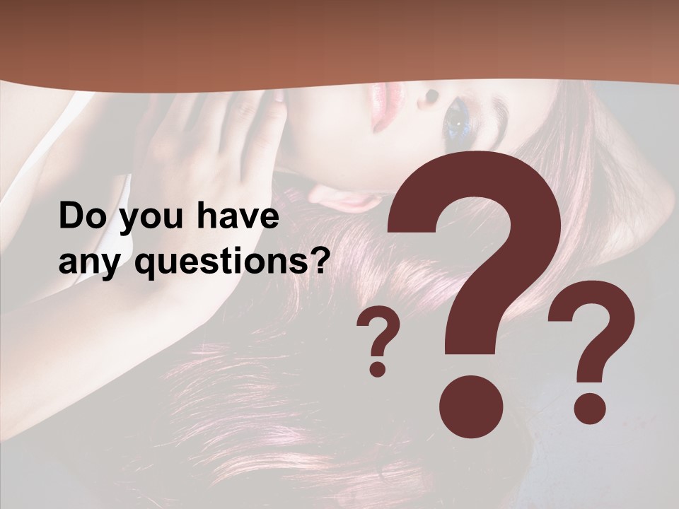 Hair Color Blurs Female PowerPoint Template