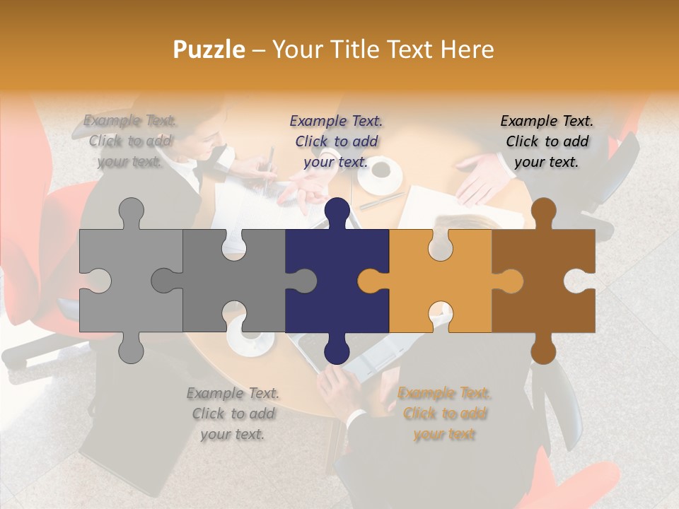 Businesswoman Red Paperwork PowerPoint Template