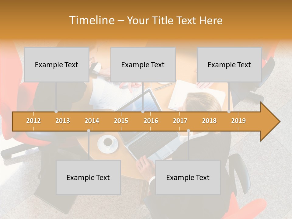 Businesswoman Red Paperwork PowerPoint Template