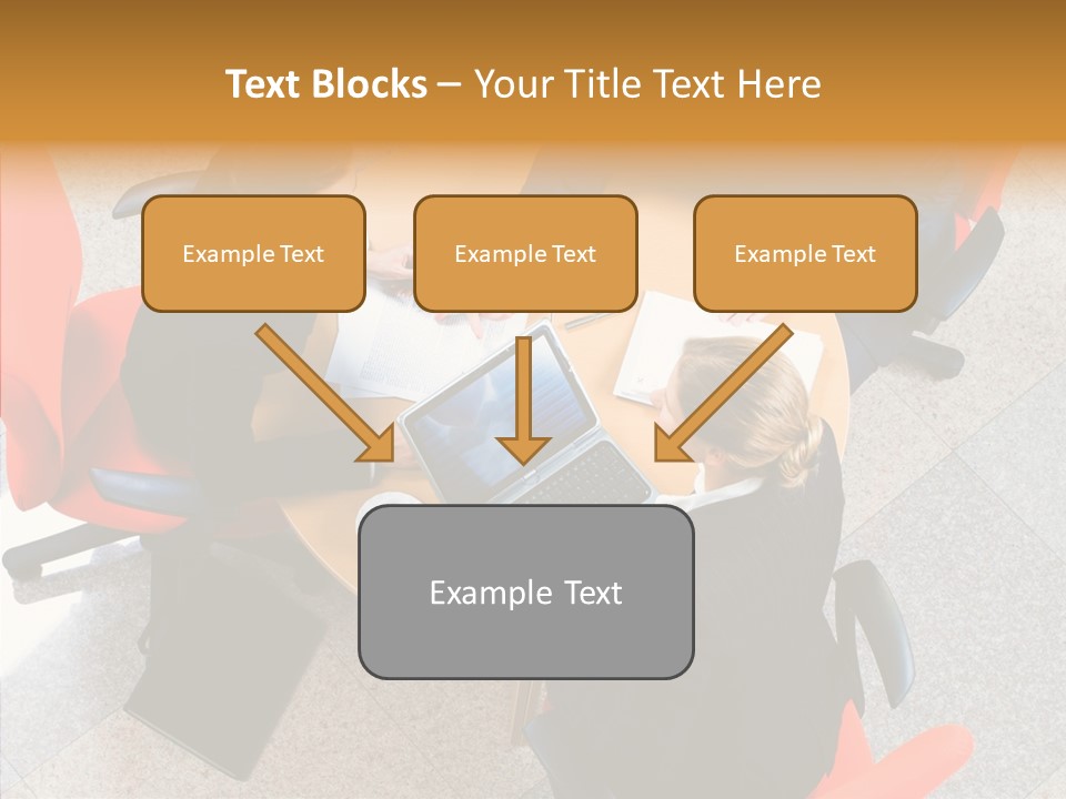 Businesswoman Red Paperwork PowerPoint Template