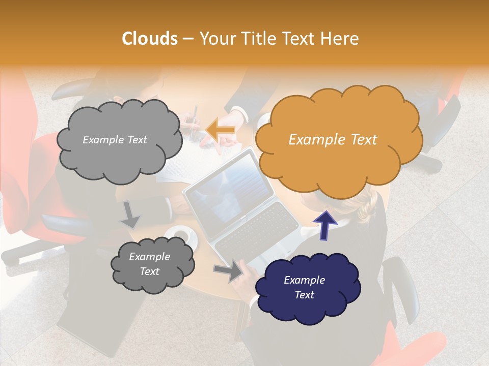 Businesswoman Red Paperwork PowerPoint Template