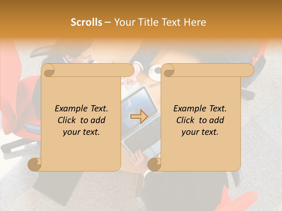 Businesswoman Red Paperwork PowerPoint Template