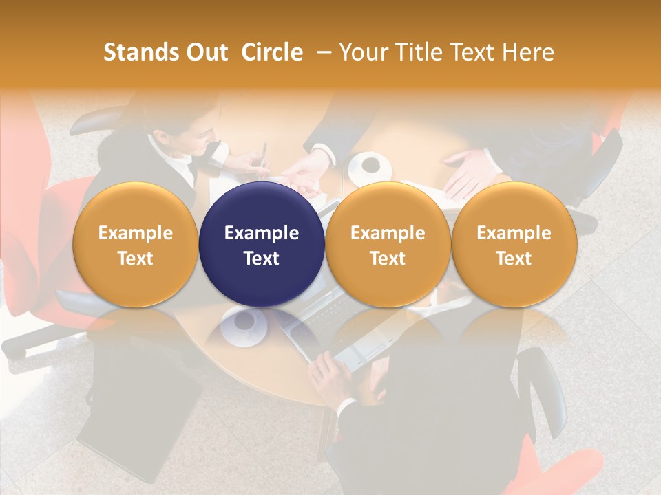 Businesswoman Red Paperwork PowerPoint Template