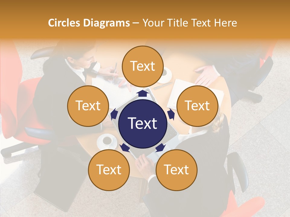 Businesswoman Red Paperwork PowerPoint Template