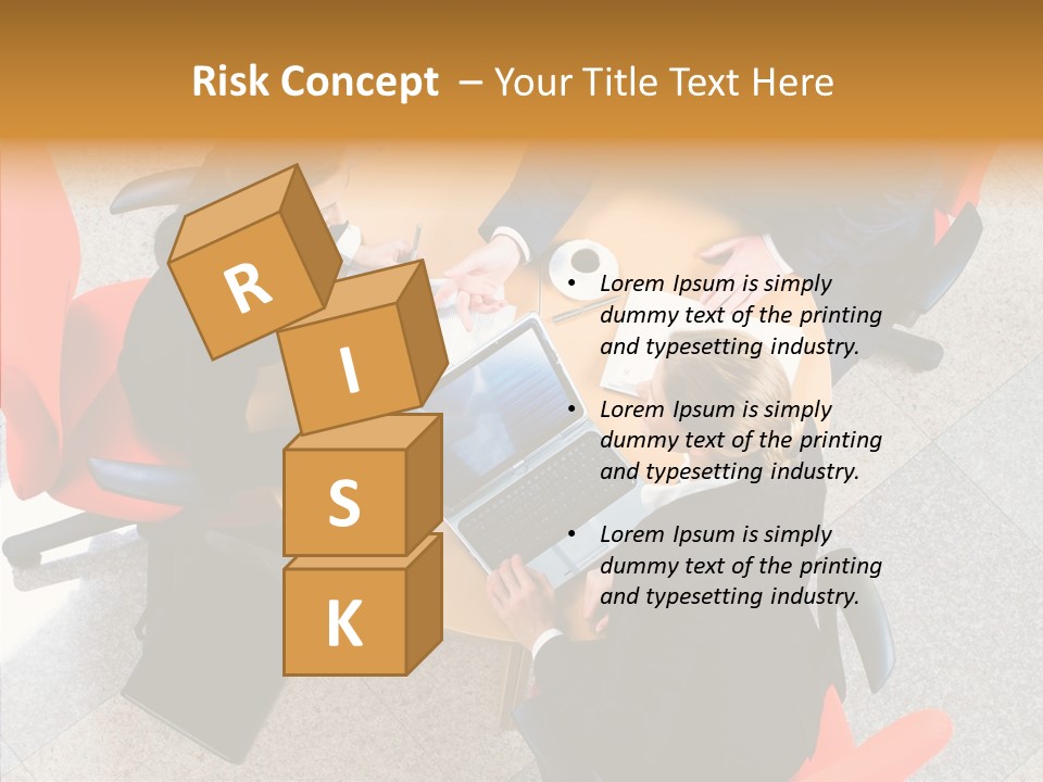 Businesswoman Red Paperwork PowerPoint Template