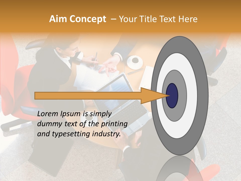 Businesswoman Red Paperwork PowerPoint Template