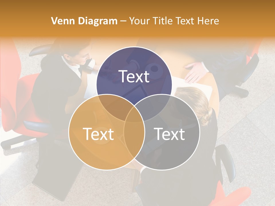 Businesswoman Red Paperwork PowerPoint Template