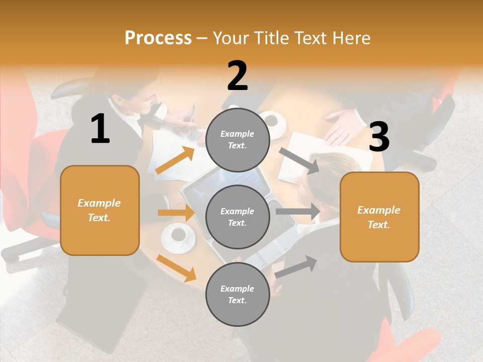 Businesswoman Red Paperwork PowerPoint Template