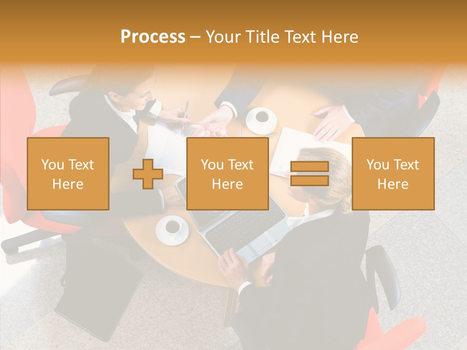 Businesswoman Red Paperwork PowerPoint Template