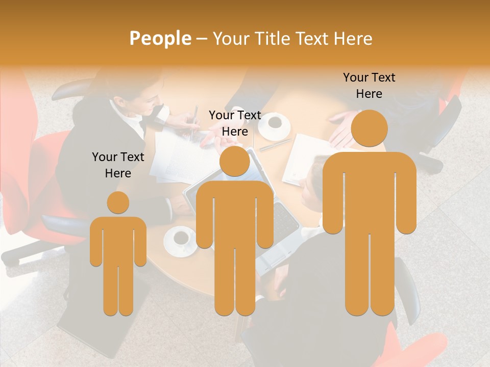 Businesswoman Red Paperwork PowerPoint Template