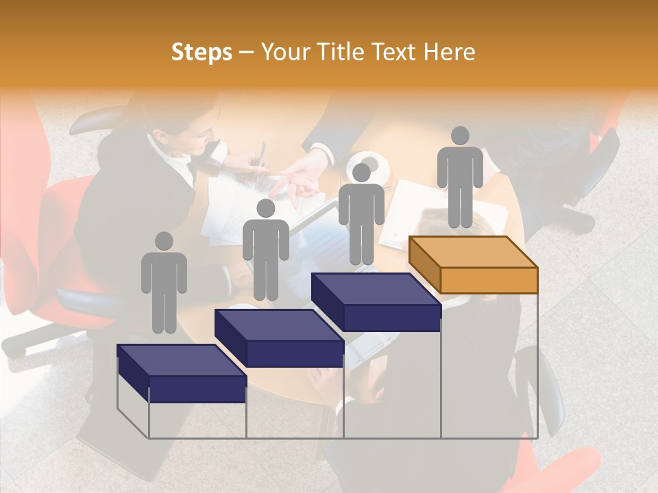 Businesswoman Red Paperwork PowerPoint Template