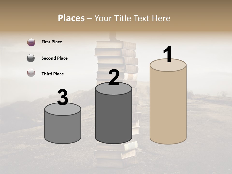 Book Pile Wisdom PowerPoint Template