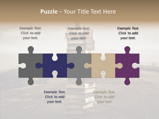 Book Pile Wisdom PowerPoint Template