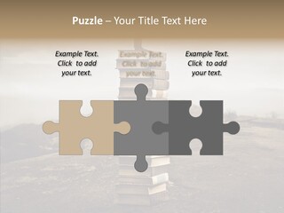 Book Pile Wisdom PowerPoint Template