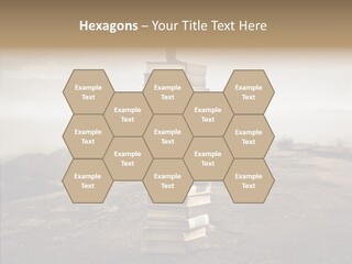 Book Pile Wisdom PowerPoint Template